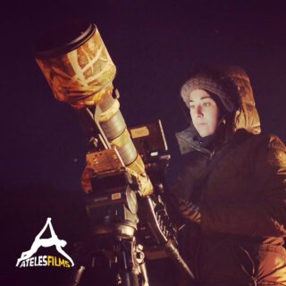 High in the Pyrenees we can get a bit closer to the moon. 🌙 Here @analuisaantos knocking off a 800mm shot at the end of an exhausting filming day on our production about Lammergeyers. 
.
.
.
#atelesfilms #wildlifefilm #wildlifefilmmaking #wildlife #nature #outdoors #adventure #exploration #analuisasantos #womanbehindthelens #womanbehindthecamera #throughhereyes #moon #pyrenees #night #shotonred #reddigitalcinema #800mm #mountains #beardedvulture #spain #longlens