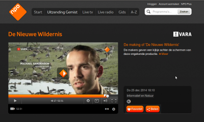 2014-NPO- Making-of De Nieuwe Wildernis-Michael Sanderson