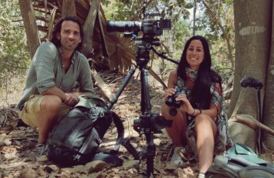 Ateles Films About us Picture and Ana Luisa Santos and Michael Sanderson 800px Ana Luisa Santos & Michael Sanderson filming in Africa