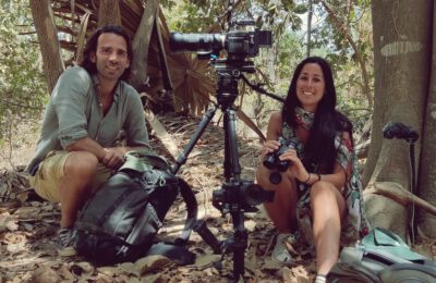 Ana Luisa Santos & Michael Sanderson filming in Africa